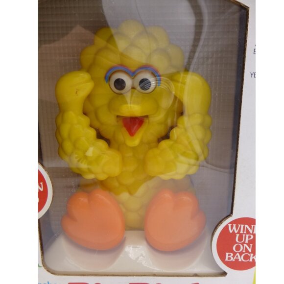 Vintage 1990 Seseame Street Musical Peek-A-Boo Big Bird Wind-up Toy - Picture 10 of 10
